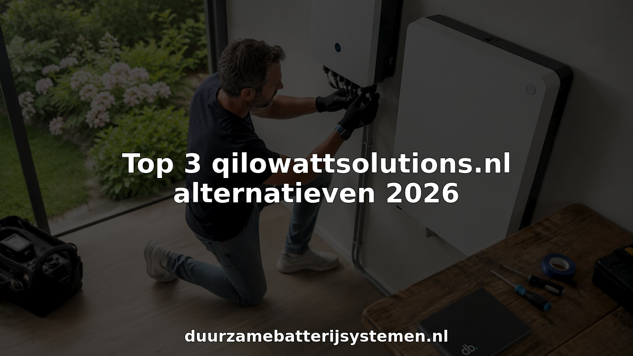 Een huiseigenaar is bezig om binnenshuis een thuisbatterij voor zonne-energie te installeren.