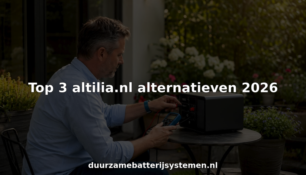 Een huiseigenaar bekijkt aandachtig het thuisbatterijsysteem aan de keukentafel.