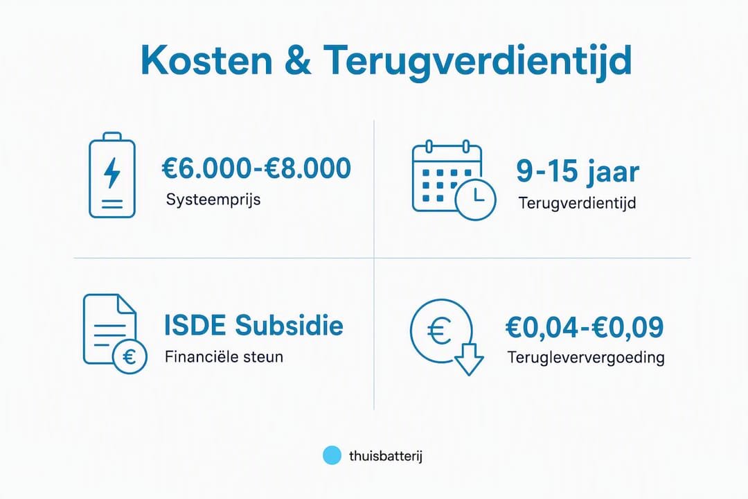 Overzicht: Wat kost een thuisbatterij en hoe snel verdien je die terug?