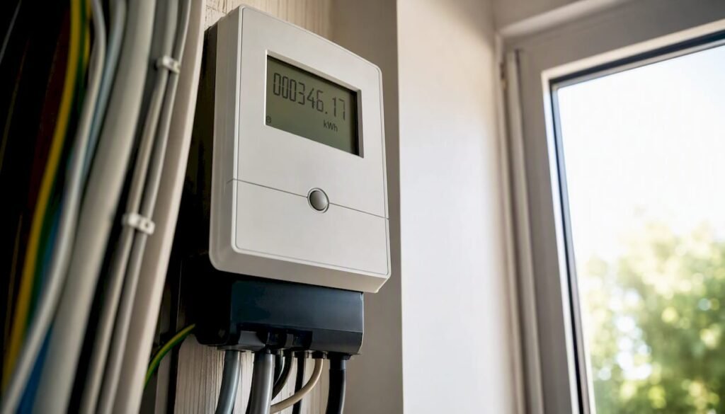 Digitale energiemeter in de meterkast