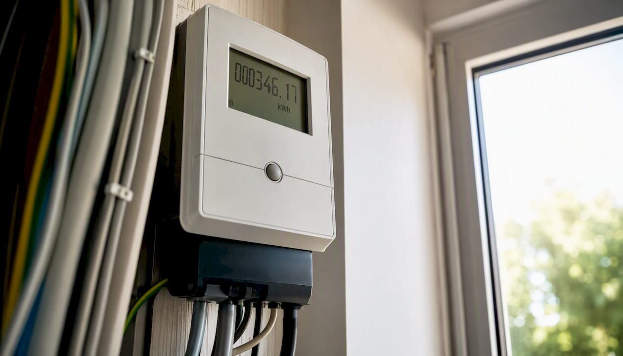 Digitale energiemeter in de meterkast