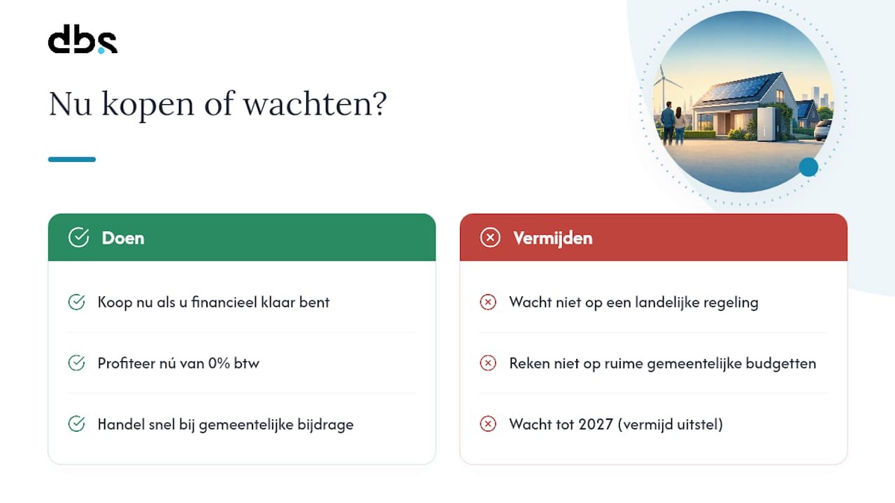 Nu kopen of wachten op landelijke regeling? — overview diagram