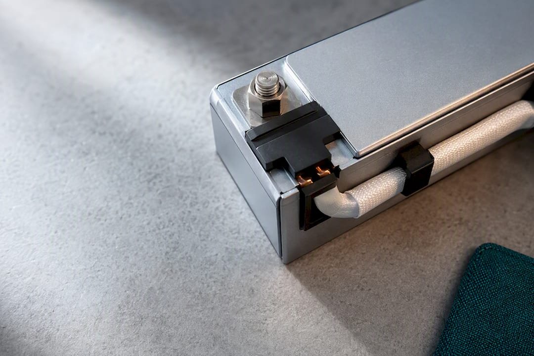 Close-up van een LiFePO4-batterijcel