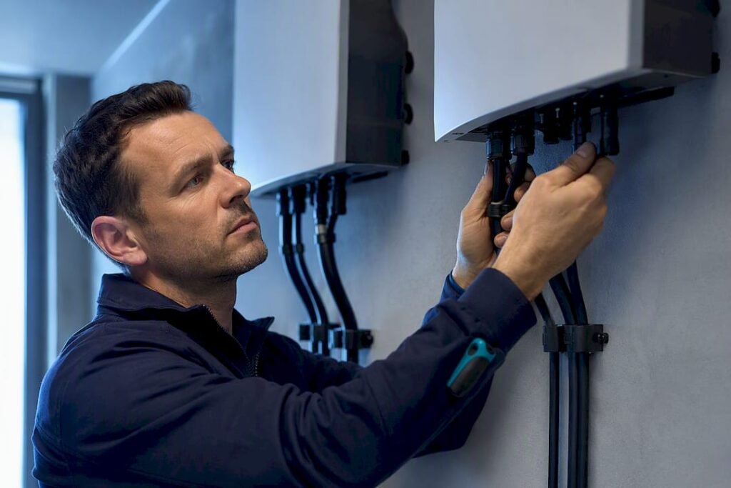 AC- en DC-stroompaden bij een thuisbatterij
